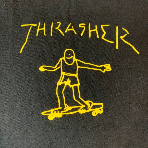 Thrasher Magazine Gonz Black Yellow Mens Size Small T-Shirt (SKU: 23M) - Picture 2 of 4